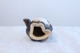 Photo5: Shigaraki pottery Japanese Tanuki Cute Raccoon Dog look up H220mm (5)