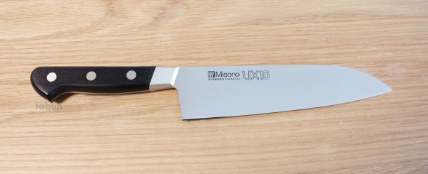 Photo1: Misono UX10 SWEDEN STAINLESS STEEL Kitchen Japanese Knife Series Santoku 180mm