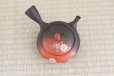 Photo5: Tokoname Japanese tea pot kyusu YT black yohen folwer Shoryu 270ml (5)