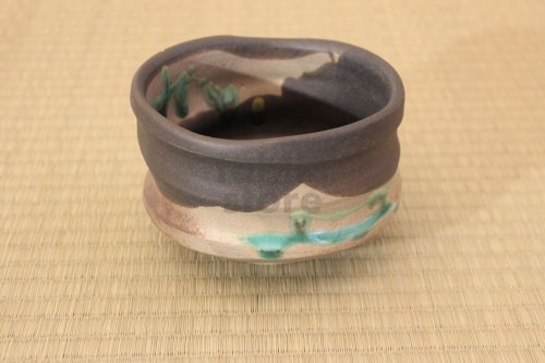 Other Images2: Mino ware Japanese matcha tea bowl toku mat shinkai nagasi made by Marusho kiln