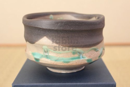 Other Images3: Mino ware Japanese matcha tea bowl toku mat shinkai nagasi made by Marusho kiln