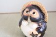 Photo1: Shigaraki pottery Japanese Tanuki Cute Raccoon Dog onegai female H22cm (1)