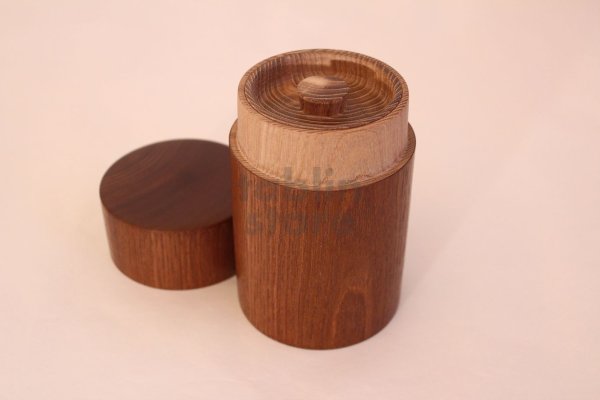 Photo10: Japanese Tea Caddy container Pagoda Tree wood Hokkaido handcrafted any size