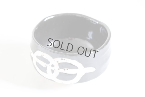 Photo7: Mino yaki ware Japanese tea bowl Kuro oribe shiro kibo chawan Matcha Green Tea