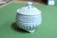 Photo9: Kiyomizu porcelain Japanese incense burner Minoru Ando shinogi seiji blue H9cm