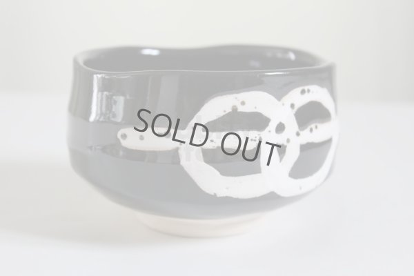 Photo6: Mino yaki ware Japanese tea bowl Kuro oribe shiro kibo chawan Matcha Green Tea