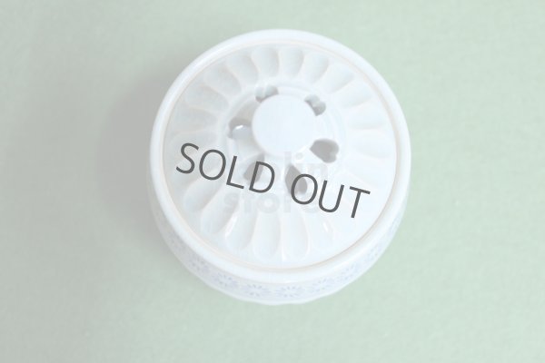 Photo6: Kiyomizu porcelain Japanese incense burner Minoru Ando shinogi seiji blue H9cm