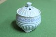 Photo5: Kiyomizu porcelain Japanese incense burner Minoru Ando shinogi seiji blue H9cm (5)