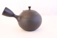 Photo6: Tokoname Japanese tea pot kyusu ceramic strainer Hokuryu round black 300ml