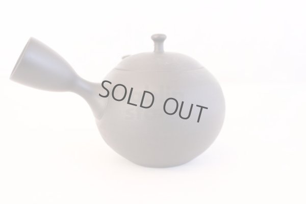 Photo6: Tokoname Japanese tea pot kyusu ceramic strainer Hokuryu round black 300ml