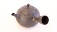 Photo9: Tokoname Japanese tea pot kyusu ceramic strainer Hokuryu round black 300ml