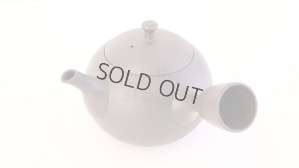 Photo9: Tokoname Japanese tea pot kyusu ceramic strainer Hokuryu round black 300ml