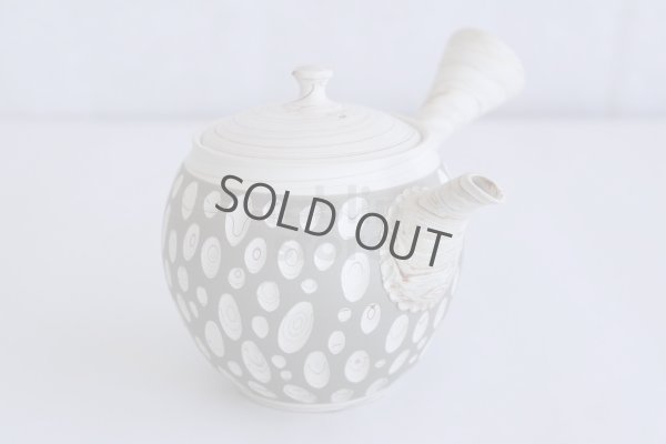 Photo4: Tokoname ware Japanese tea pot kyusu ceramic strainer YT Kenji usumidori 360ml