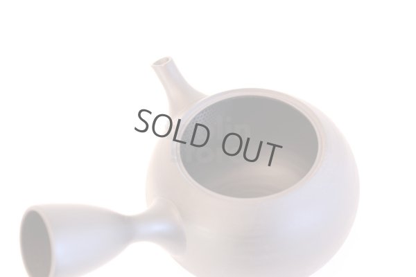 Photo7: Tokoname Japanese tea pot kyusu ceramic strainer Hokuryu round black 300ml