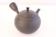 Photo3: Tokoname Japanese tea pot kyusu ceramic strainer Hokuryu round black 300ml