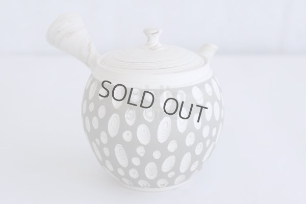 Photo3: Tokoname ware Japanese tea pot kyusu ceramic strainer YT Kenji usumidori 360ml