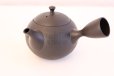 Photo1: Tokoname Japanese tea pot kyusu ceramic strainer Hokuryu round black 300ml (1)