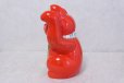 Photo3: Japanese Lucky Cat Tokoname ware YT Porcelain Maneki Neko koban left red H25cm