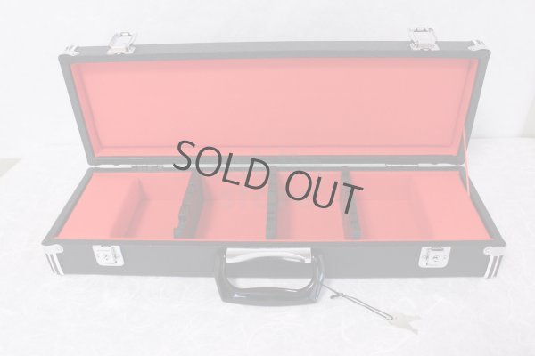 Photo7: Japanese Kitchen knife leather case black for six knife 51 x 15 x 8 cm