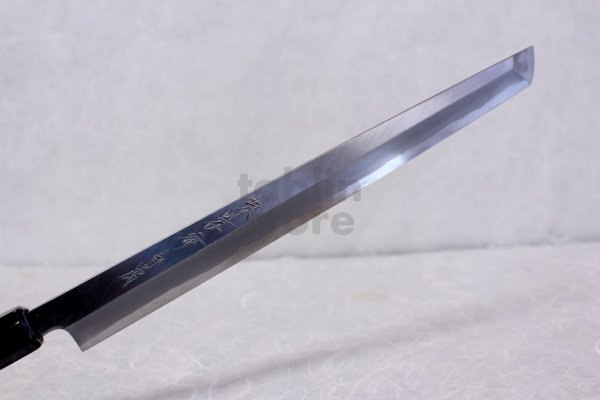 Photo10: SAKAI TAKAYUKI Japanese knife Byakko Yasuki White-1 steel Sakimaru Takohiki (Sashimi)