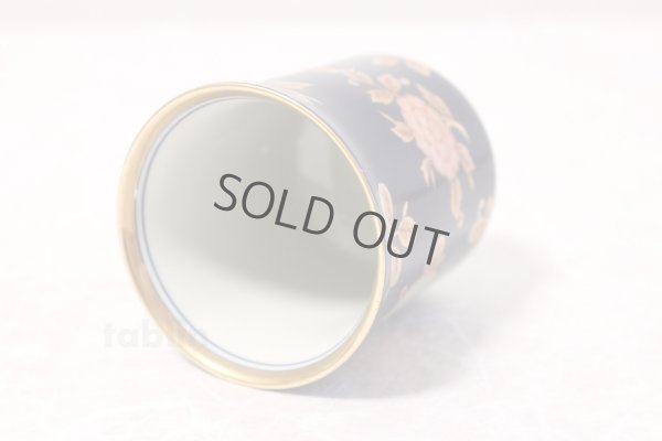 Photo7: Koimari Hasami porcelain Futatuki Yunomi gold flower Japanese tea cup (set of 2)