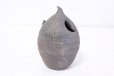 Photo5: Shigaraki pottery MG Japanese wall-hanging vase shizuku maru kamahen H12.5cm