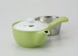 Photo4: Hasami Porcelain Japanese tea pot Kyusu leaf S type strainer green 325ml