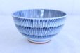 Photo7: Japanese Rice Soup Noodle bowl Mino ware Togusa line blue D146mm H74mm