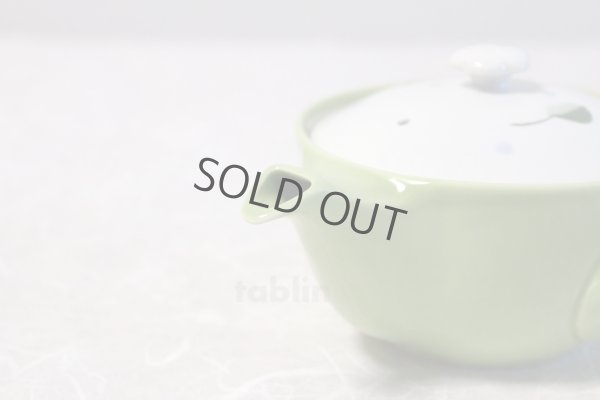 Photo9: Hasami Porcelain Japanese tea pot Kyusu leaf S type strainer green 325ml