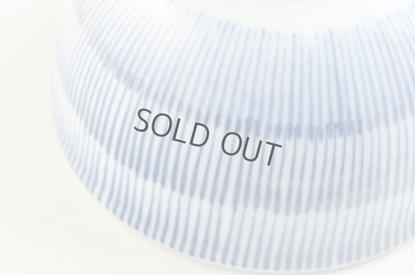 Photo6: Japanese Rice Soup Noodle bowl Mino ware Togusa line blue D146mm H74mm