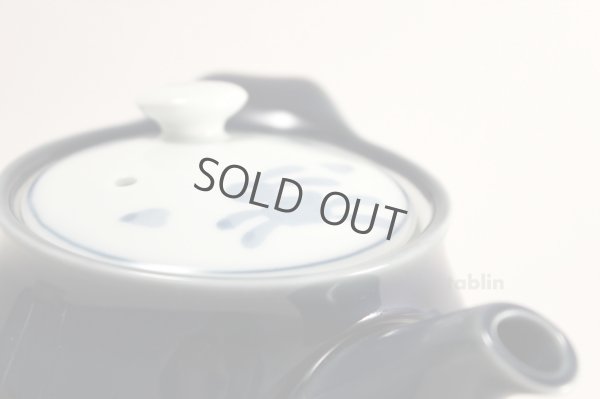 Photo4: Arita yaki ware rabbit ultramarine Japanese tea pot 450ml