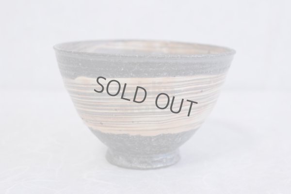 Photo2: Shigaraki pottery Japanese tea bowl Hakeme tate Wan chawan Matcha Green Tea 