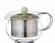 Photo8: Hasami Porcelain Glass Japanese tea pot Aura S type strainer green 375ml