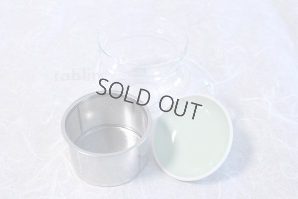 Photo3: Hasami Porcelain Glass Japanese tea pot Aura S type strainer green 375ml