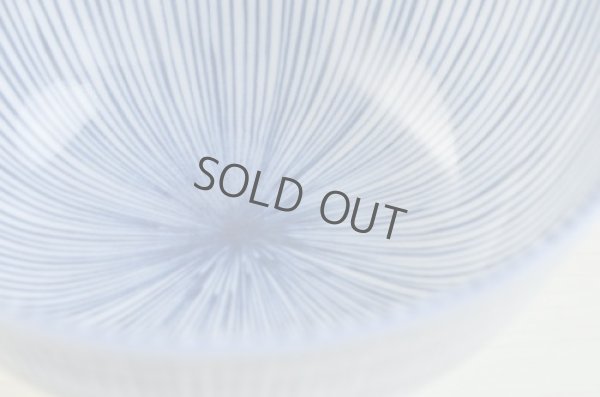 Photo3: Japanese Rice Soup Noodle bowl Mino ware Togusa line blue D146mm H74mm