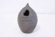 Photo1: Shigaraki pottery MG Japanese wall-hanging vase shizuku maru kamahen H12.5cm (1)