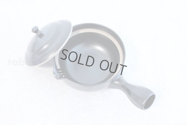 Photo8: Arita porcelain Black glaze Shiboridashi kyusu Japanese tea pot 400ml