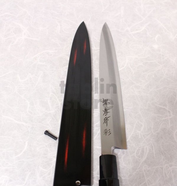 Photo15: SAKAI TAKAYUKI Shikisai Akebono sashimi yanabiba inox with scheide any size 