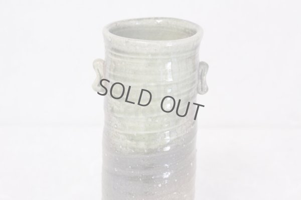 Photo8: Shigaraki pottery Japanese small vase bidoro mimi tu H20cm