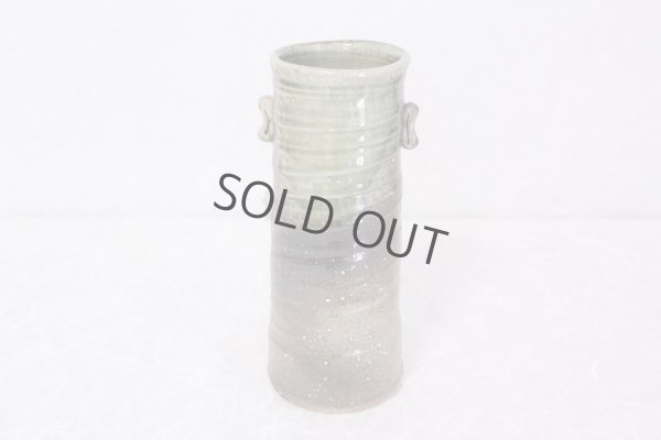 Photo3: Shigaraki pottery Japanese small vase bidoro mimi tu H20cm