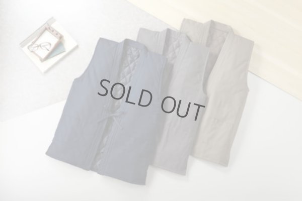 Photo3: Japanese Separated Kimono traditional style SAMUE for men with a haori coat