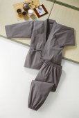 Photo5: Japanese Separated Kimono traditional style SAMUE for men with a haori coat