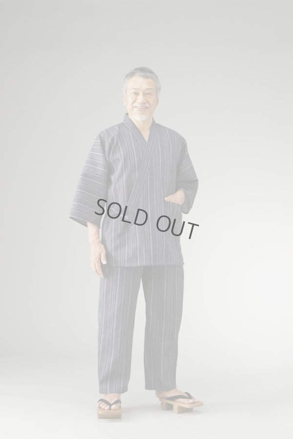 Photo6: Japanese Separated Kimono traditional style SAMUE for men shijira set of 2