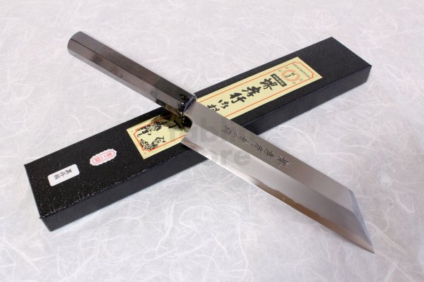 Photo1: SAKAI TAKAYUKI Aonikou Yasuki Blue-2 Steel Ebony wood Mukimono knife 180mm