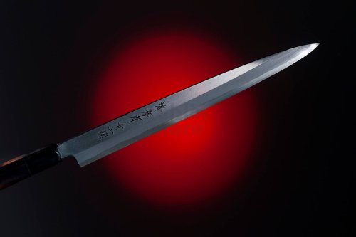 Other Images2: SAKAI TAKAYUKI Japanese knife Aonikou Yasuki Blue-2 Steel Ebony wood Yanagiba Sashimi