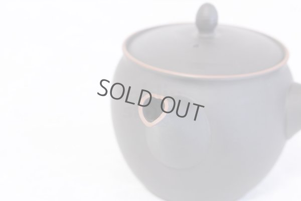 Photo8: Tokoname Japanese tea pot kyusu Yukitaka heart-shaped ceramic tea strainer 230ml