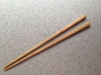Japanese wooden chopsticks hexagonal chestnuts kuri 23cm set of 2
