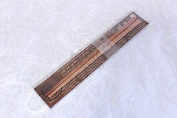 Photo2: Japanese wooden chopsticks hexagonal Zelkova keyaki 23cm set of 2