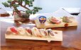 Photo2: Japanese Natural Wooden Sushi Sashimi Serving Plate yc Hinoki cypress M W36cm　 (2)