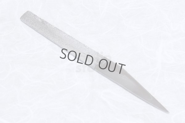 Photo13: Kiridashi kuri kogatana wood grain Takao Shibano Japanese woodworking Knife blue-2 70mm